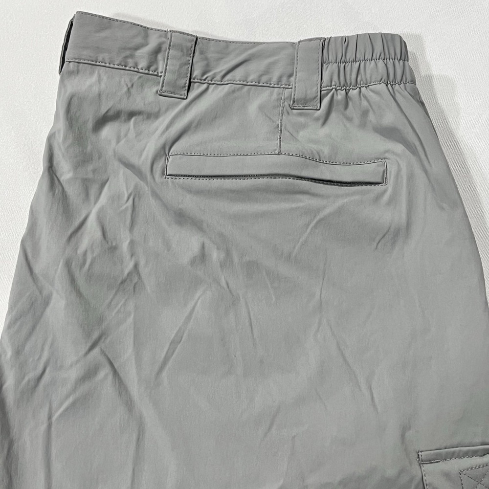 LL Bean Men‎ Gray Convertible Cargo Outdoor Nylon Zip Off Pants Size XL 38X30